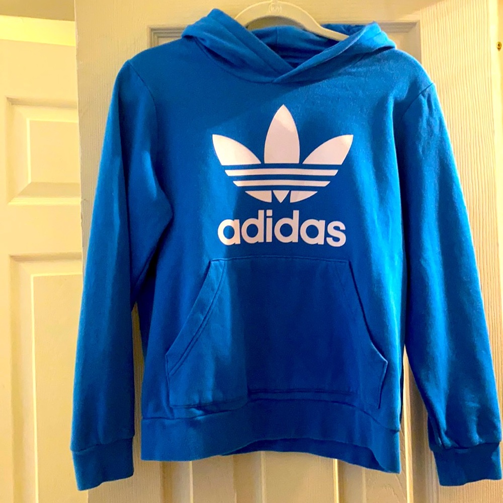 Adidas hoodie blue logo